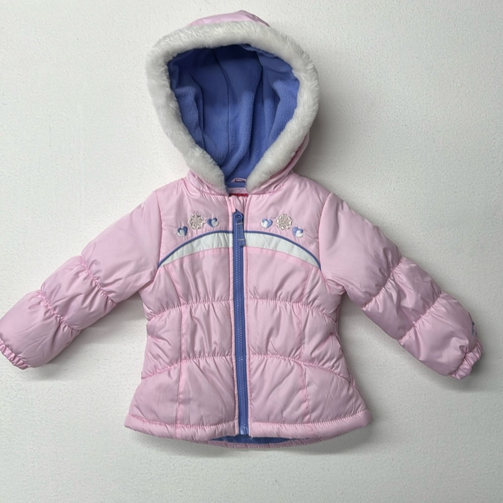 London Fog Puffer Jacket Coat 2T Pink Purple